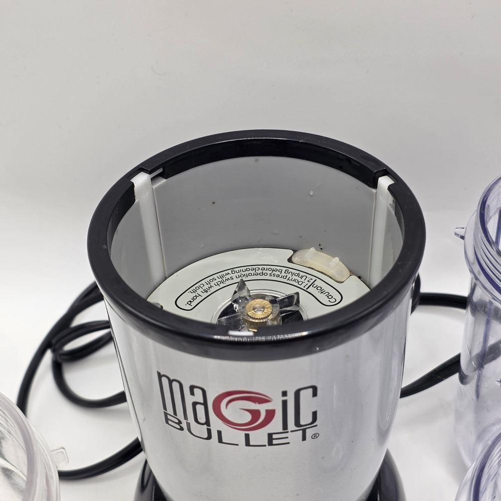 Magic Bullet Personal Blender Silver Black 13 Piece Set Mugs Blades Replacements - Picture 6 of 7